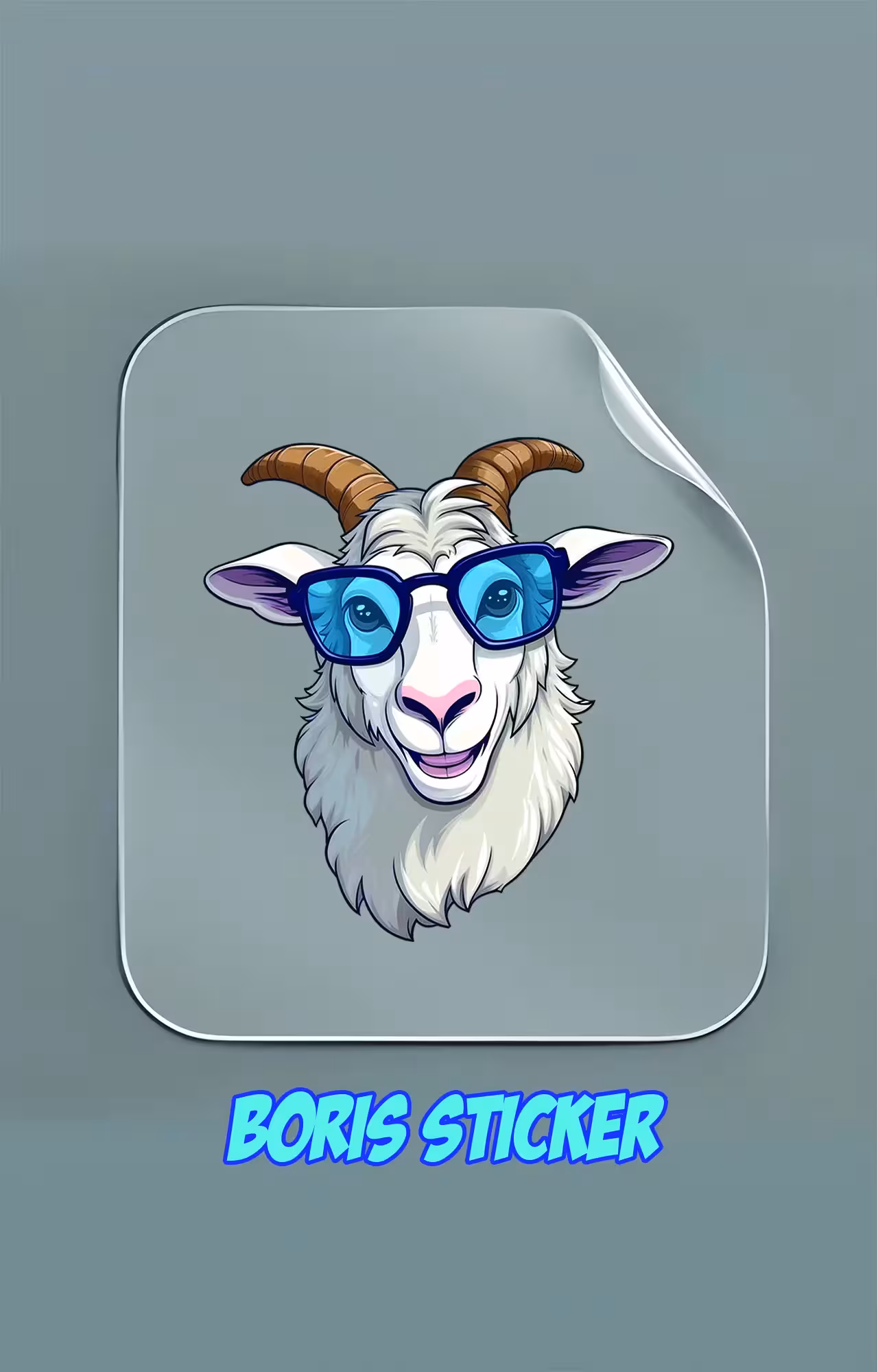 استیکر طرح بز کد 3956