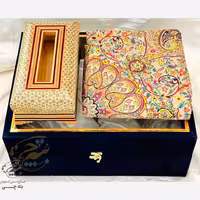 ست هدیه خاتم کاری ترمه و جعبه دستمال اعلا