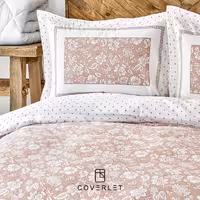 روتختی صورتی گل‌دار کاوری دونفره مدل Celerina