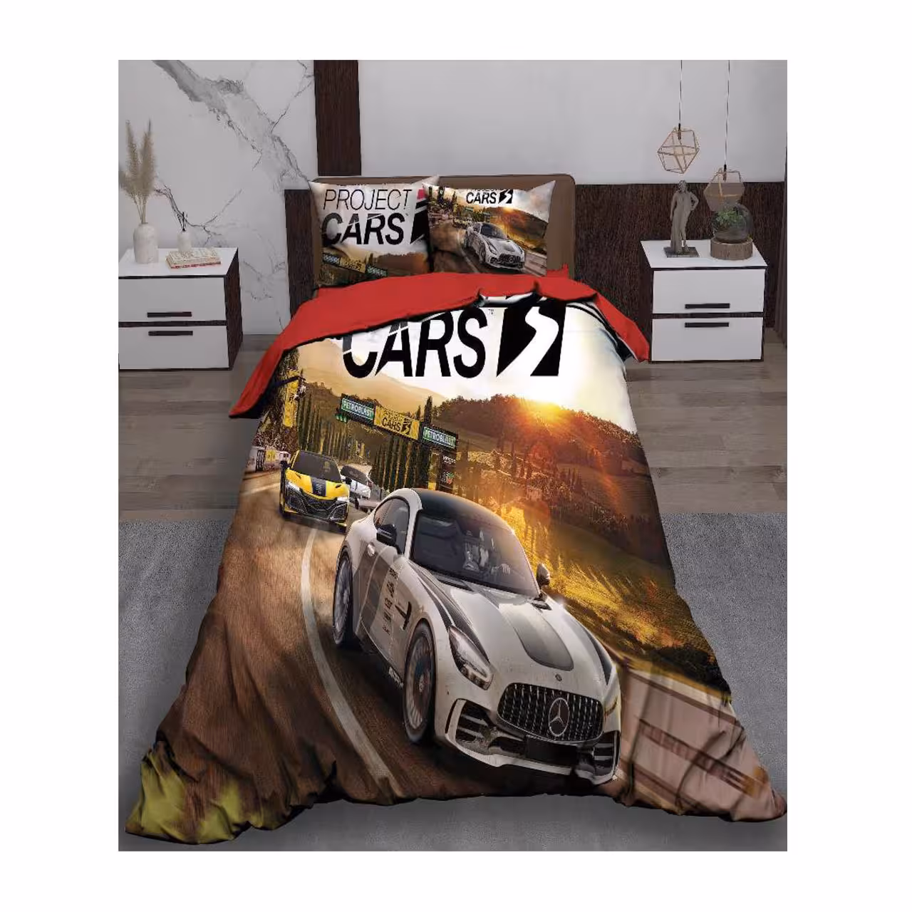 سرویس روتختی یک نفره کارینا مدل سه بعدی 5 تکه کد 1181