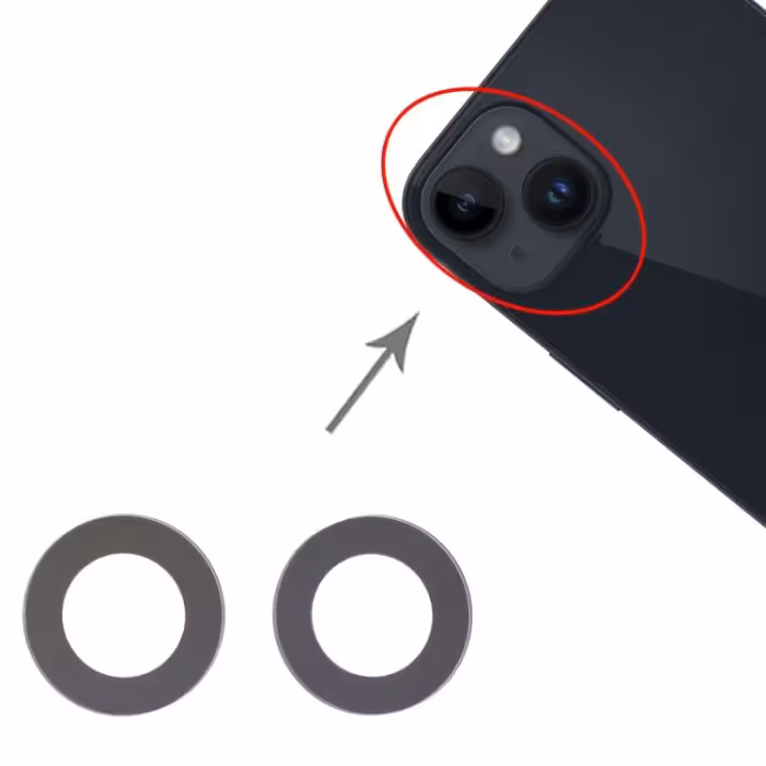 شیشه آیفون 14 پلاس دوربین اورجینال روکاری