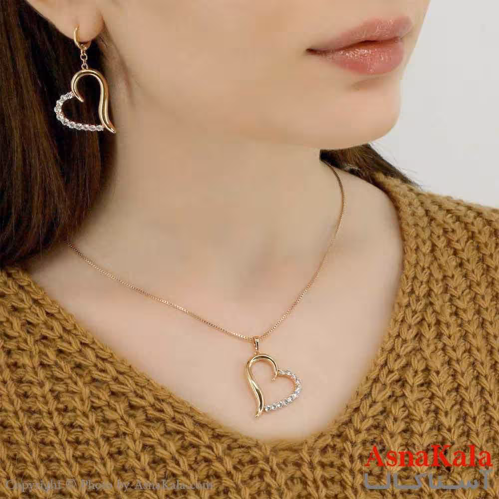 نیم ست زنانه ژوپینگ مدل قلب کد NIM1426W - اسناکالا