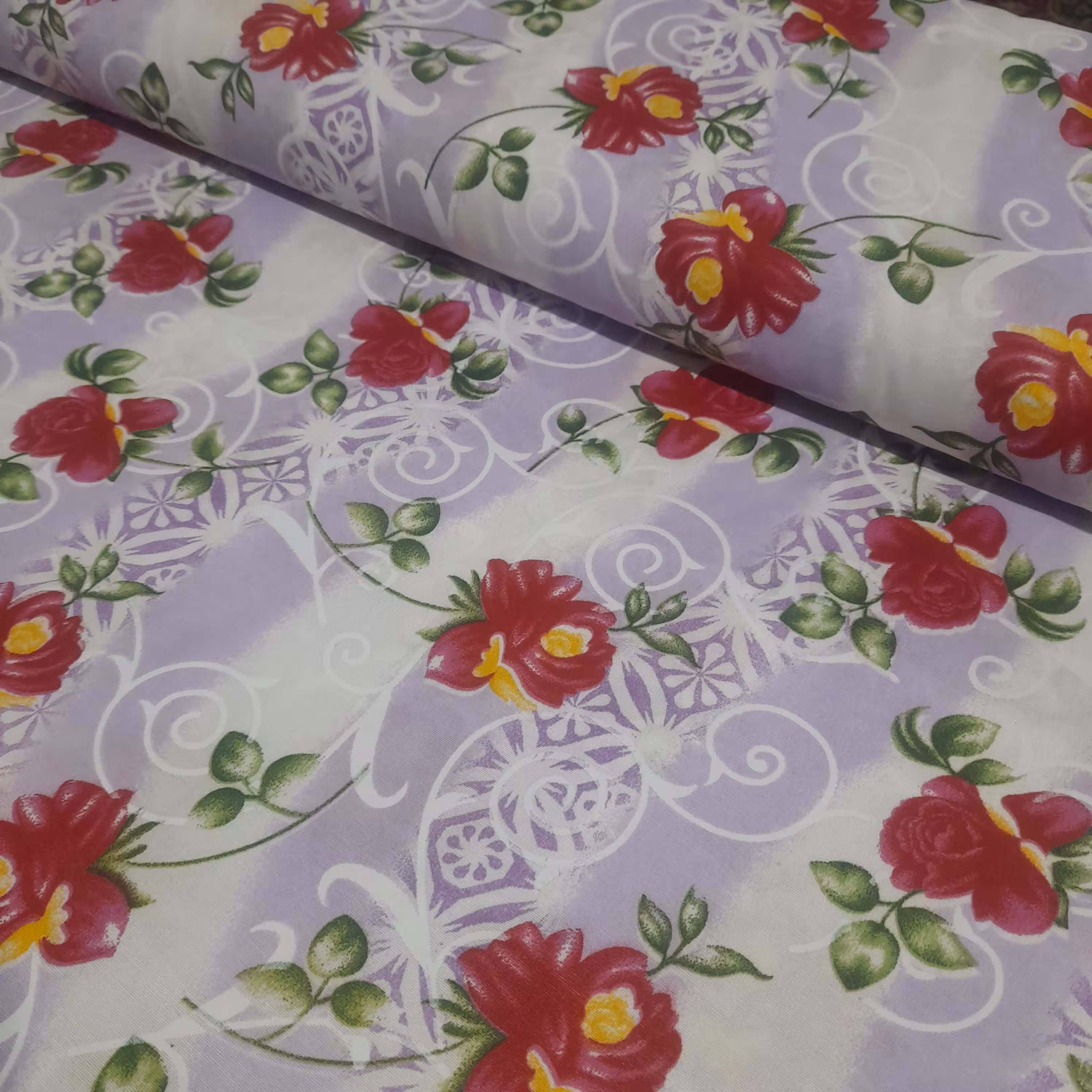 پارچه ملحفه ای گلدار عرض 2 متر طوبی 