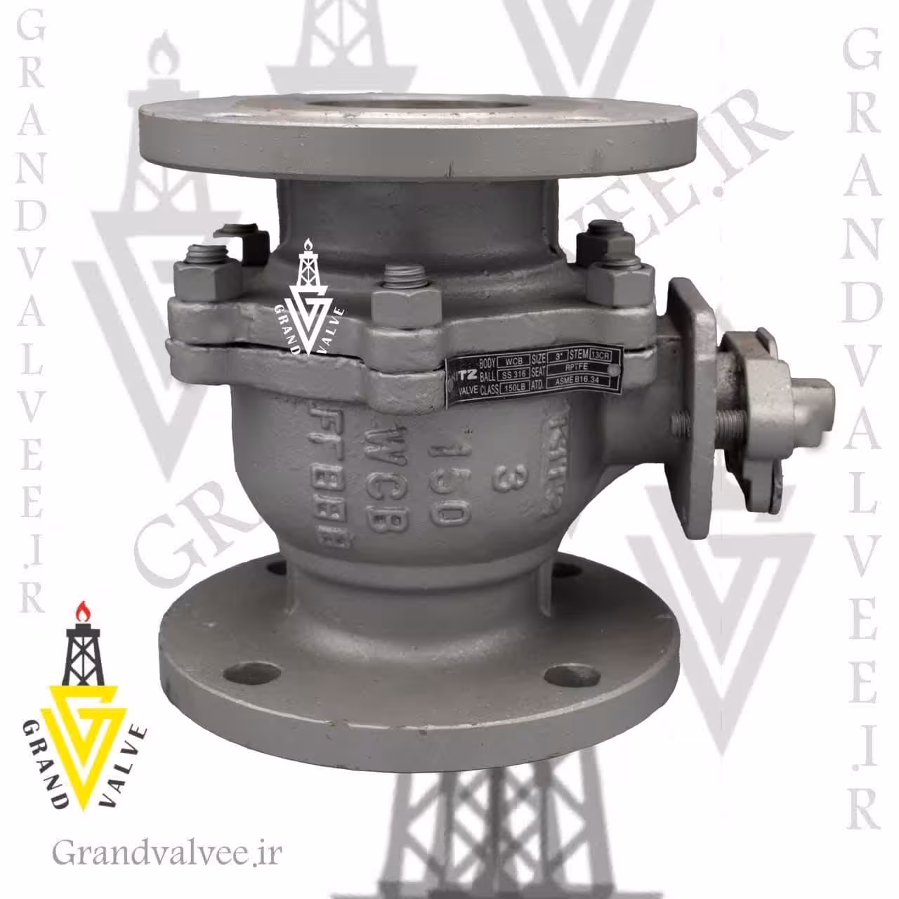 کد:1035 شیرتوپی&quot;4 اینچ کلاس 150 فولاد ریخته گری