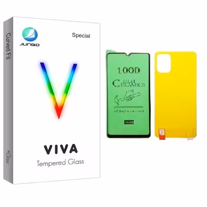 محافظ صفحه نمایش جانبو مدل CR-A51 مناسب برای گوشی موبایل سامسونگ Galaxy A51 به همراه محافظ پشت گوشی