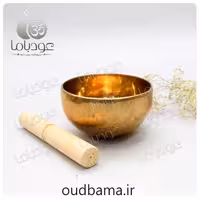 کاسه تبتی دست ساز طلایی قطر 12 سانتیمتر