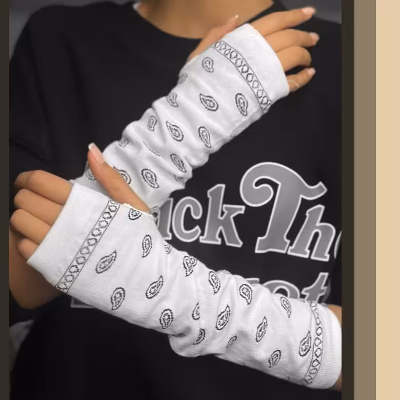ساق دست اسپرت بته جقه سفید فری سایز