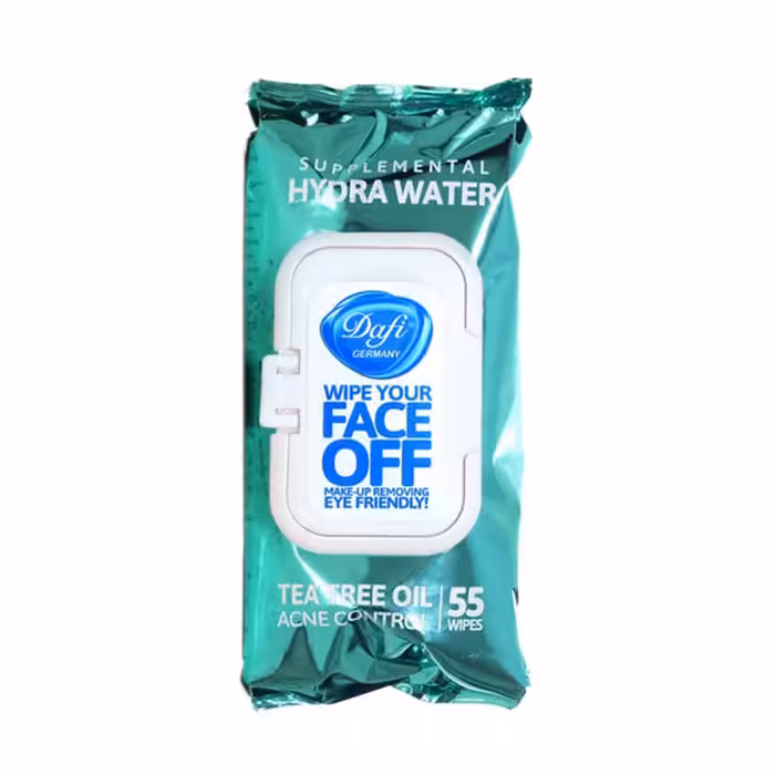 دستمال مرطوب دافی مدل HYDRA WATER بسته 55 عددی