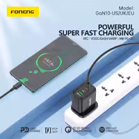 شارژر دیواری 65 وات فوننگ  مدل GaN Fast Charger به همراه کابل USB-C