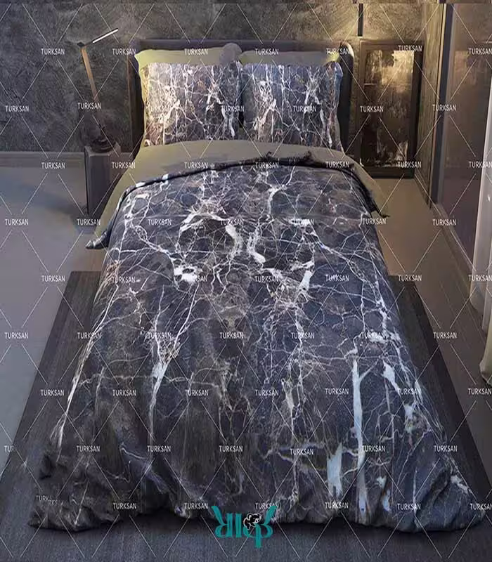 روتختی دونفره طوسی طرح سنگ مرمر کد d295