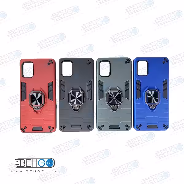 قاب گوشی a31 قاب پاپ سوکت دار مدل بتمن ارمور اصلی گوشی موبایل سامسونگ Anti Shock Anti Shock BATMAN ARMOR FINGER RING CASE COVER For Samsung Galaxy A31