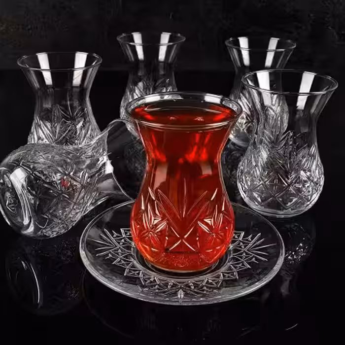 استکان و نعلبکی کمرباریک پاشاباغچه تایملس Timeless-96992