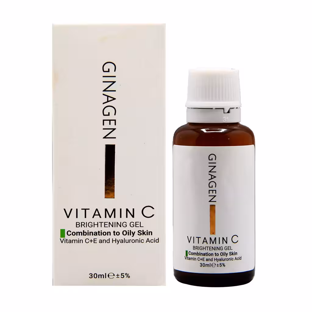 ژل سرم ويتامين سي پوست چرب ژيناژن | Ginagen Vitamin C Anti Aging Brightening Serum Gel For Oily Skin