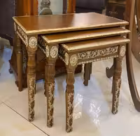 میز عسلی مستطیل برنزکوب