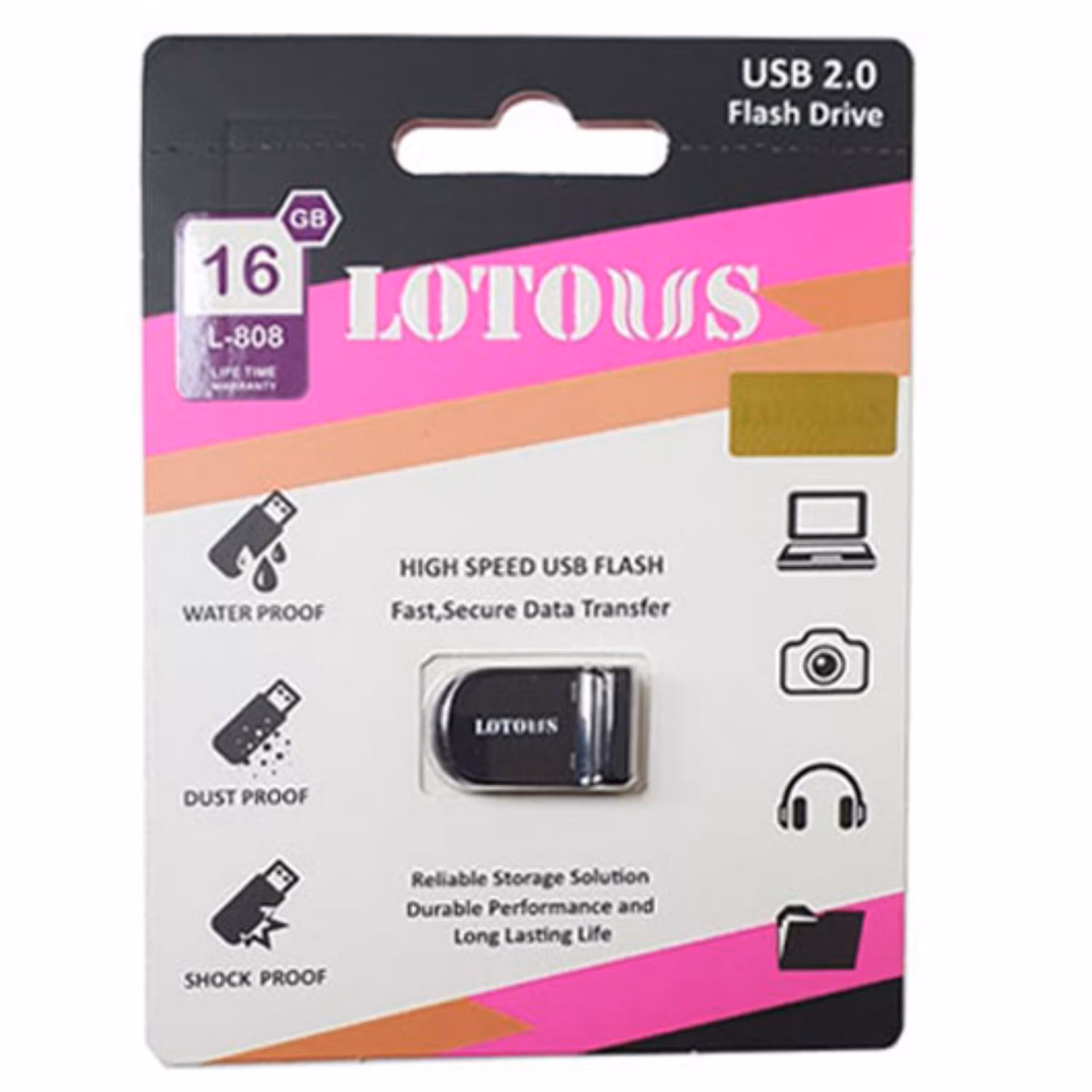 فلش 16GB Lotous L808 با گارانتی مادام العمر