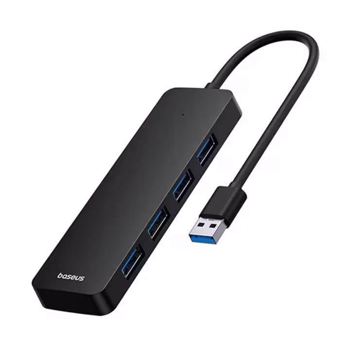 هاب 4 پورت باسئوس Baseus UltraJoy Series 4-Port Hub Lite 15cm USB A To USB3.0*4 مدل BS-OH080