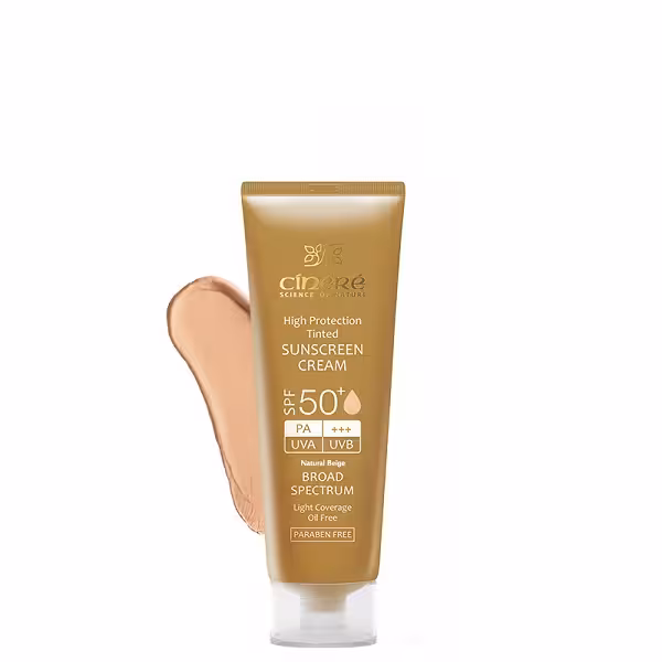 کرم ضد آفتاب سینره مناسب انواع پوست با  SPF50 حجم 50 میل – بژ طبیعی