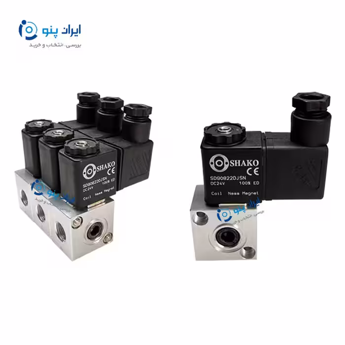 شیر برقی پنوماتیک 2-3 1/8 نرمال باز ایستاده شاکو PU320N-01S SHAKO