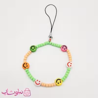 آویز موبایل دستساز مدل لبخند رنگی کد 50