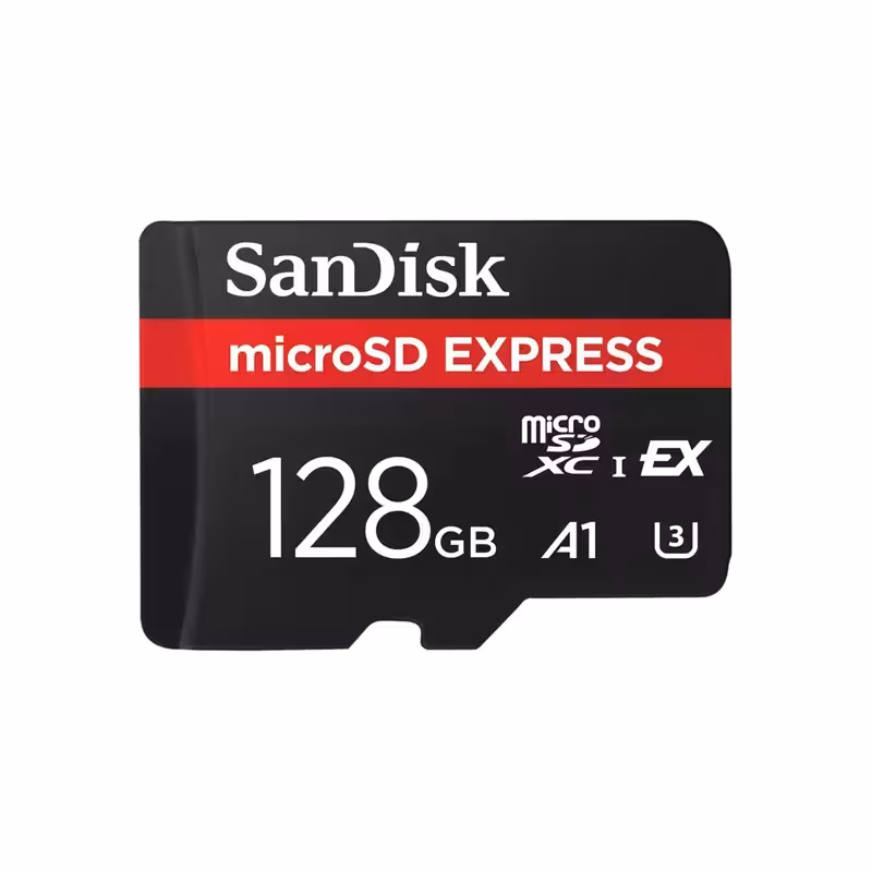 ارسال فوری   امکان خرید حضوری   کارت حافظه microSD سن دیسک مدل sandisk EXpress کلاس A1 استاندارد U3 سرعت 880MBs ظرفیت 128 گیگابایت