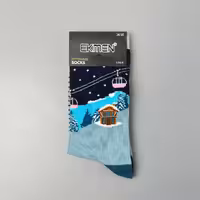 جوراب ساقدار اکمن طرح تلکابین برفی