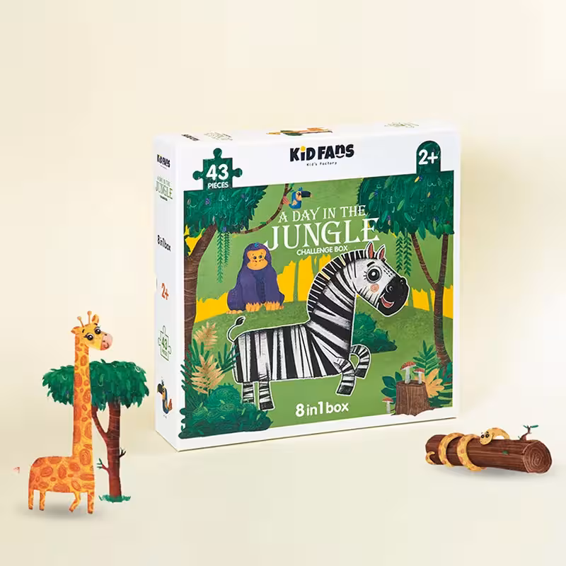 پازل کودک 43 تکه مدل جنگل KID FANS JUNGLE  کد KS2434