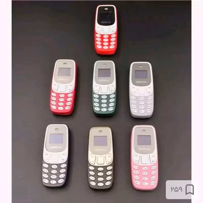 گوشی ساده مینی نوکیا مدل Bm10 دوسیم کارت پلمپ آکبند جنس کیفیت درجه 1 ریجستری شده با کد فعالسازی