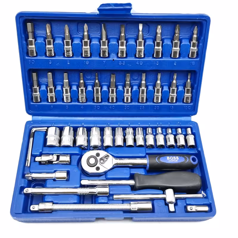 مجموعه 46 عددی آچار بکس باس مدل 46_PCS | کالا مکس