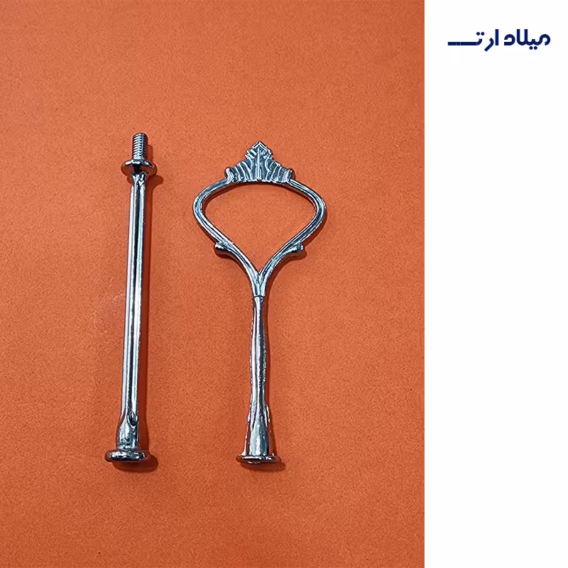 هولدر دو طبقه نقره ای مدل تاجی
