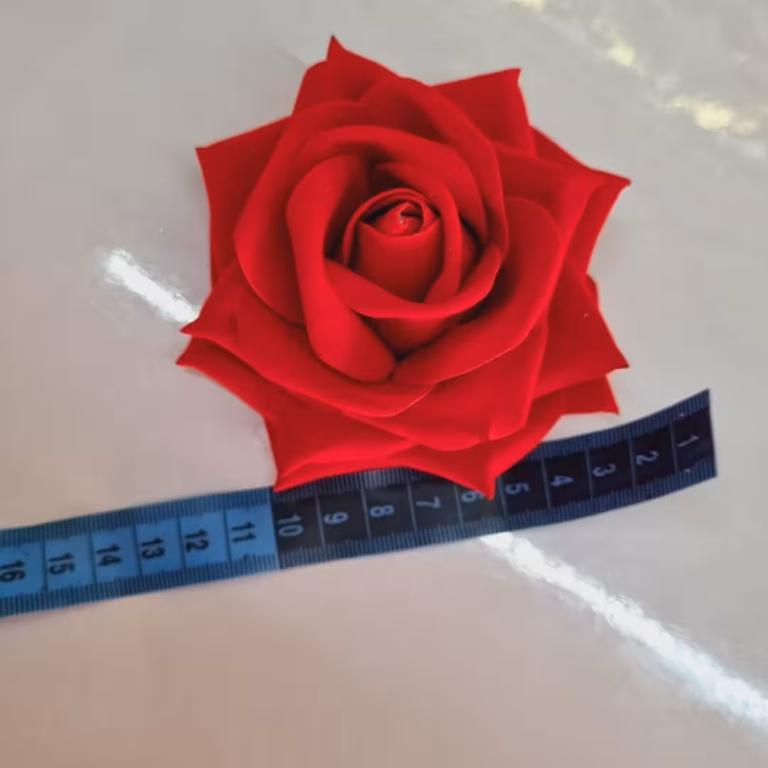 سر گل گل رز مخمل مصنوعی بزرگ سرگرد و سر تیز