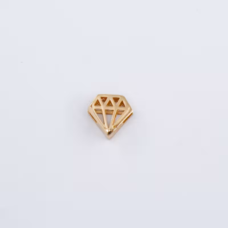 پلاک طلا طرح الماس