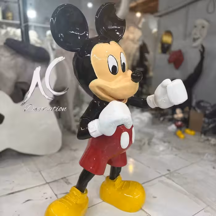 مجسمه میکی موس مدرن فایبرگلاس طرح بوکسور