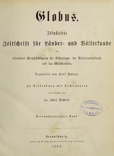 خرید و دانلود نسخه کامل کتاب Globus Illustrirte Zeitschrift für Länder- und Völkerkunde