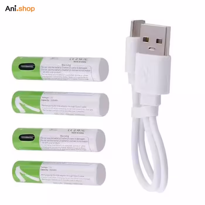 باتری شارژی نیم قلمی بسته 4 عددی