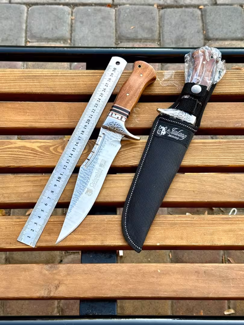 چاقوشکاری اورجینال کلمبیا دسته چوب گردو