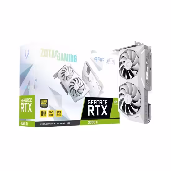 کارت گرافیک زوتک مدل Zotac Gaming GeForce RTX 3060 Ti AMP White Edition LHR 8GB