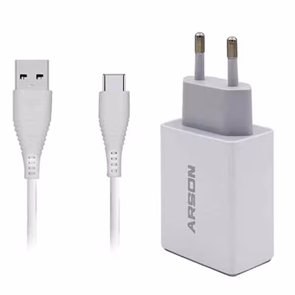 شارژر دیواری آرسون مدل AN-W3A به همراه کابل USB-C