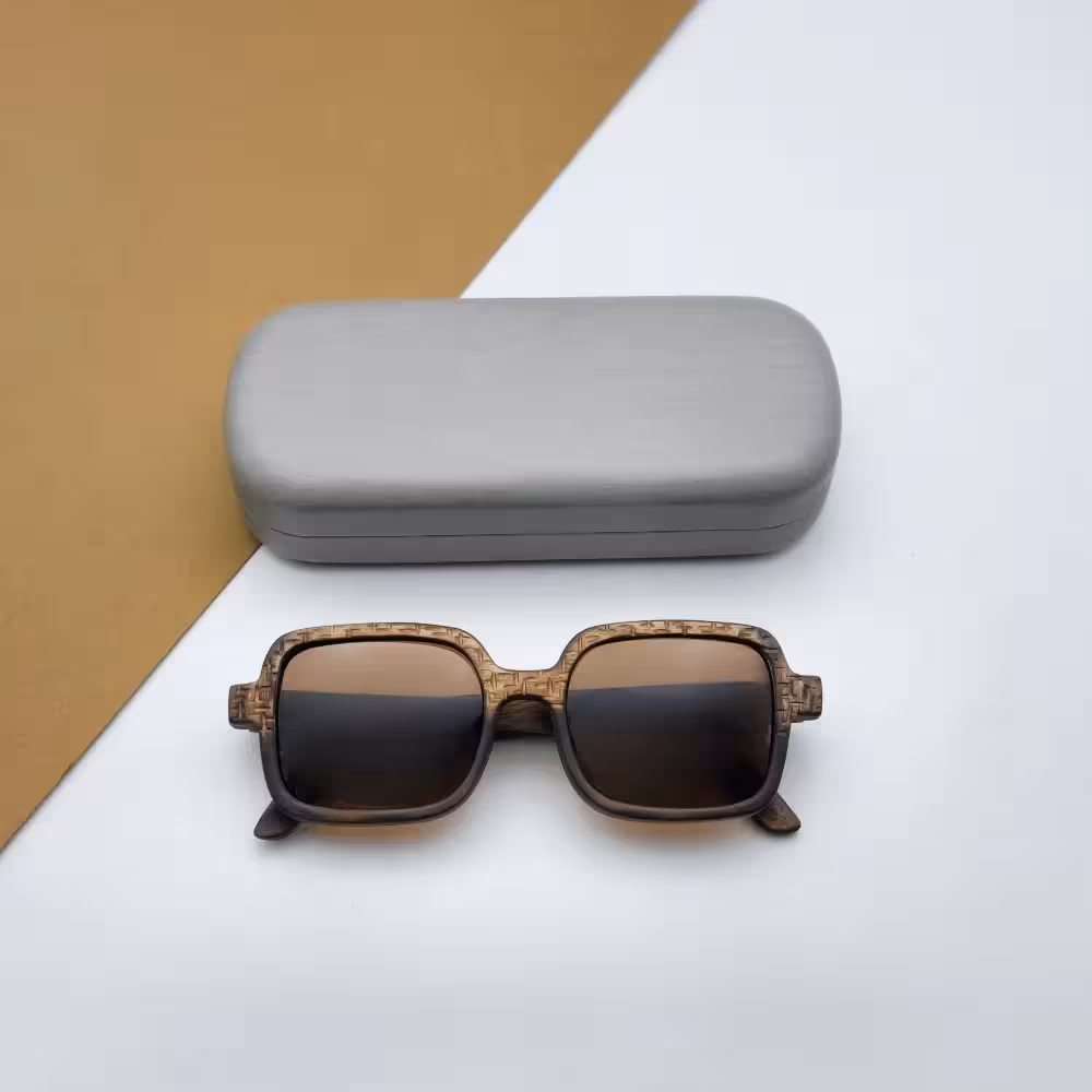 عینک چوبی دست‌ساز پلاریزه مدل 5138