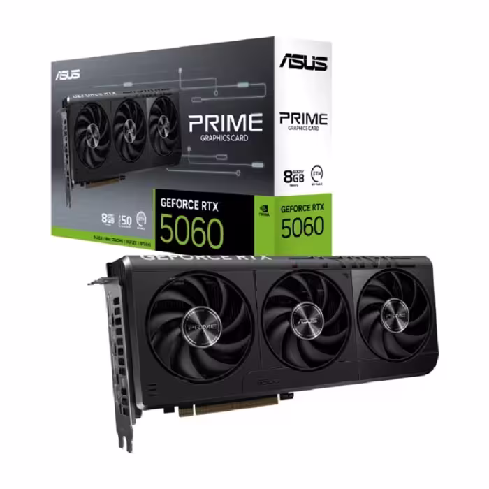 کارت گرافیک ایسوس مدل PRIME GeForce RTX 5060 با حافظه 8 گیگابایت GDDR7