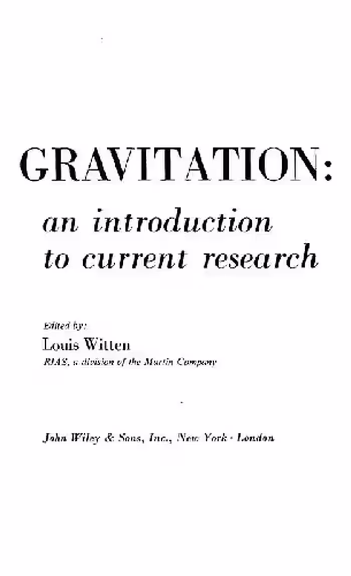 خرید و دانلود نسخه کامل کتاب Gravitation: an introduction to current research