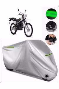 چادر موتورسیکلت خاکستری YAMAHA DT 125 MOTORCYCLE TARPAULIN PREMIUM سازگار با قفل GRI MotoEn