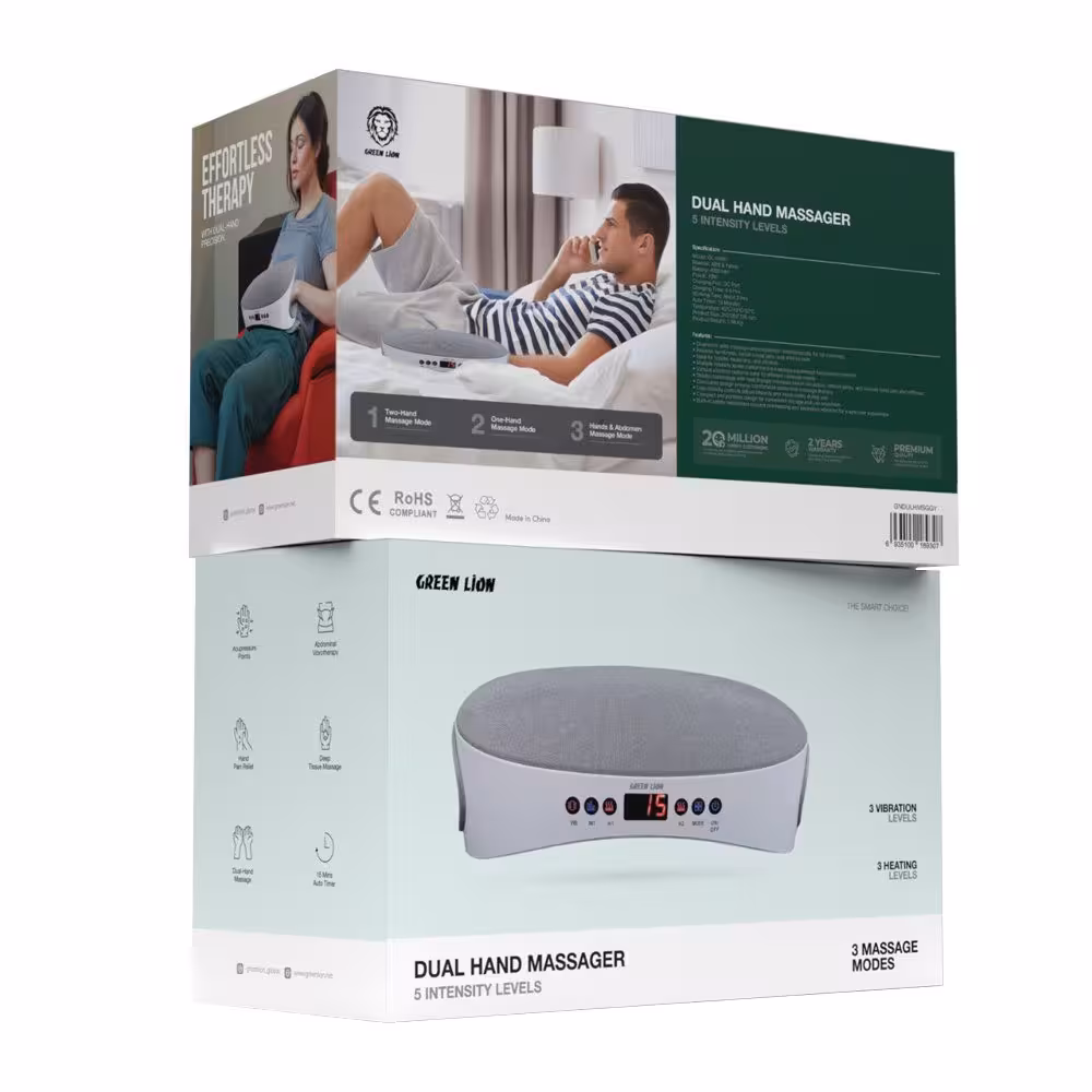 ماساژور دست دوگانه گرین Green Dual Hand Massager 5 Intensity Levels