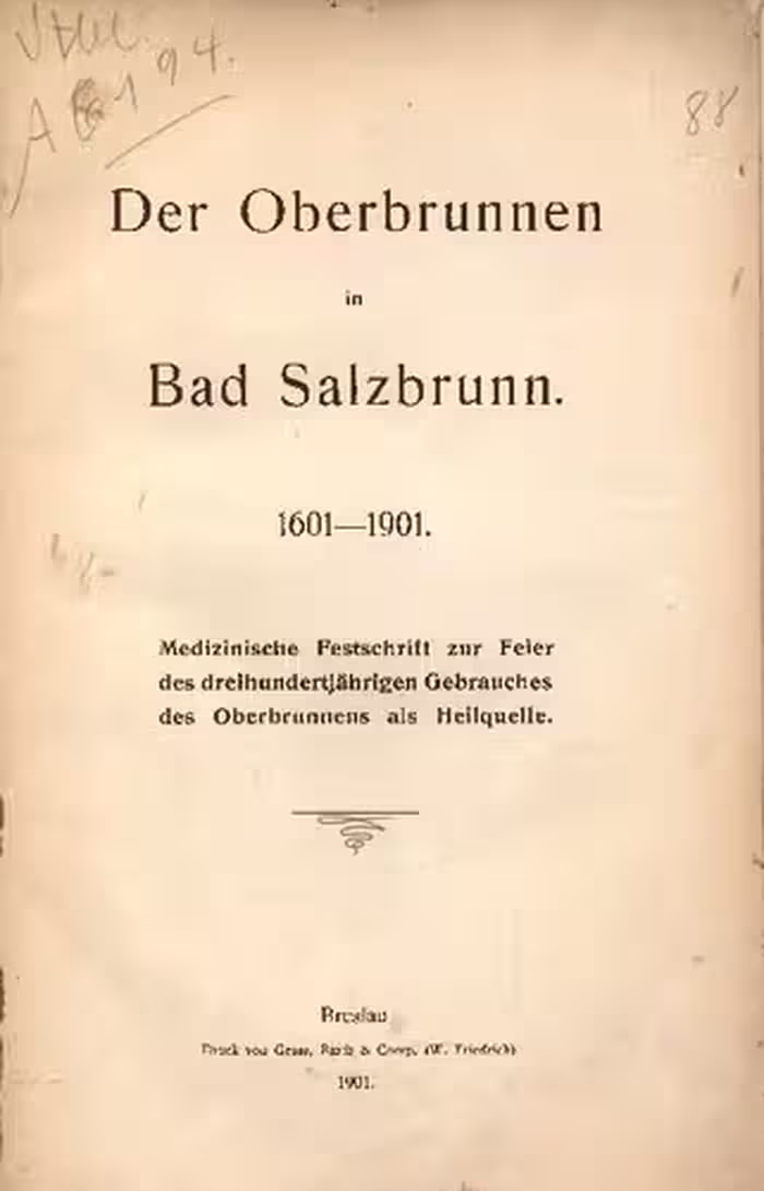 خرید و دانلود نسخه کامل کتاب Der Oberbrunnen in Bad Salzbrunn 1601 - 1901. Medizinische Festschrift zur Feier des dreihundertjährigen Gebrauches des Oberbrunnens als Heilquelle