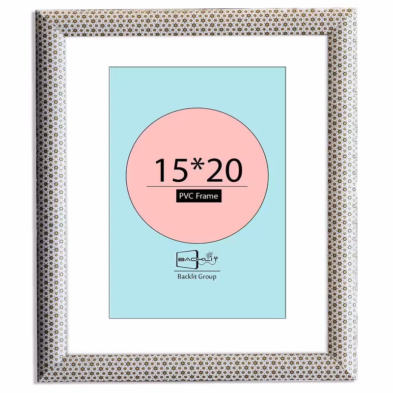 قاب عکس بکلیت مدل طرح خاتم مدل پاسپارتو W-15x20 | دنیای قاب