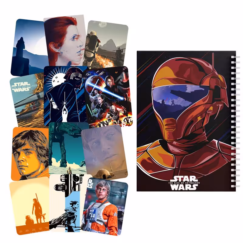 دفتر مشق باژیکان طرح جنگ ستارگان کد 20213507 به همراه برچسب  مجموعه 12 عددی