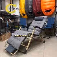 صندلی تاشو ساحلی تخت شو بالش دار مدل ZERO-61H فلزی - کمپ آراس