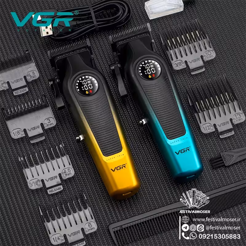 ماشین اصلاح سر و صورت وی جی آر مدل V-196