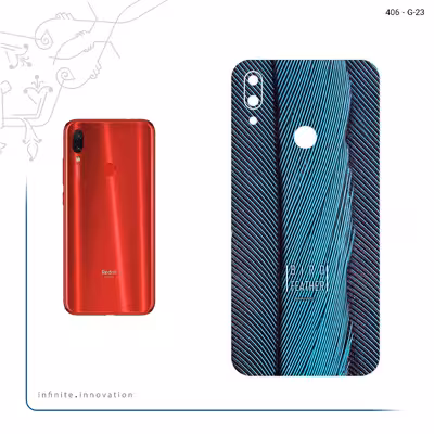برچسب پوششی ماهوت مدل Turquoise feathers مناسب برای گوشی موبایل شیائومی Redmi Note 7