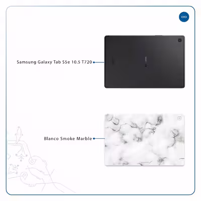 برچسب پوششی ماهوت مدل Blanco-Smoke-Marble مناسب برای تبلت سامسونگ Galaxy Tab S5e 10.5 2019 T720