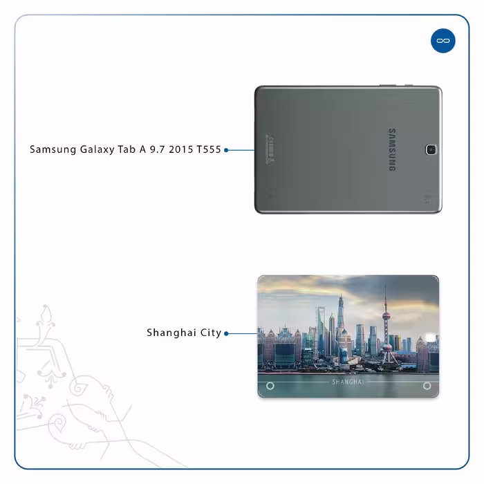 برچسب پوششی ماهوت مدل Shanghai City مناسب برای تبلت سامسونگ Galaxy Tab A 9.7 2015 T555